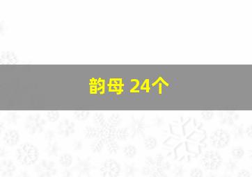 韵母 24个